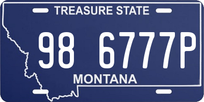 MT license plate 986777P