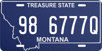 MT license plate 986777Q