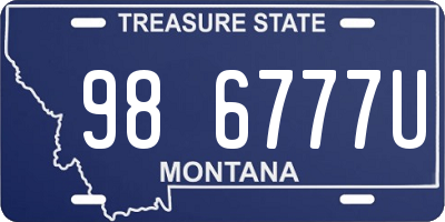 MT license plate 986777U