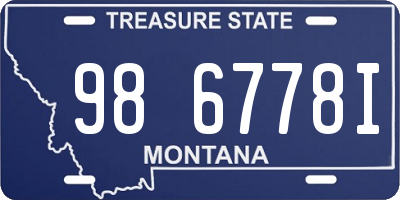 MT license plate 986778I