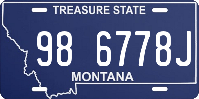 MT license plate 986778J