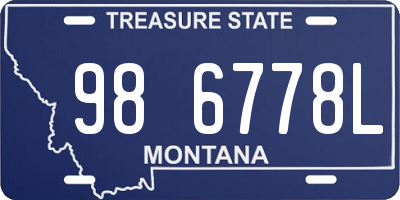 MT license plate 986778L