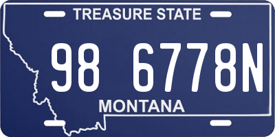 MT license plate 986778N