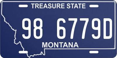 MT license plate 986779D