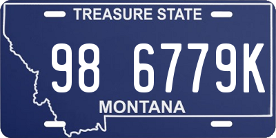 MT license plate 986779K