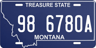 MT license plate 986780A