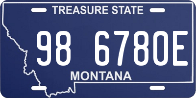 MT license plate 986780E