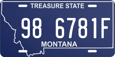 MT license plate 986781F