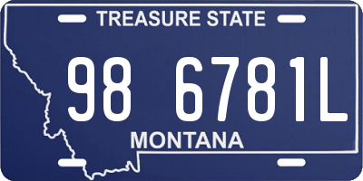 MT license plate 986781L