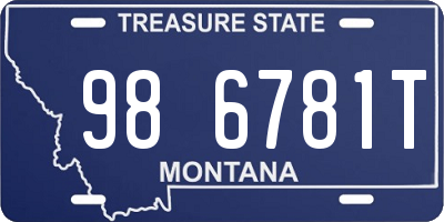 MT license plate 986781T