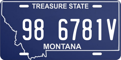 MT license plate 986781V