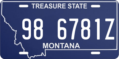 MT license plate 986781Z