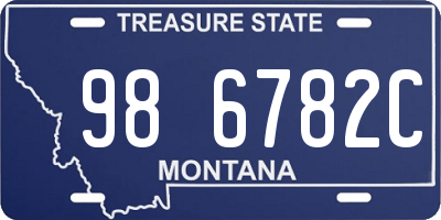 MT license plate 986782C