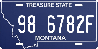 MT license plate 986782F