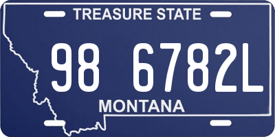 MT license plate 986782L