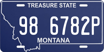 MT license plate 986782P
