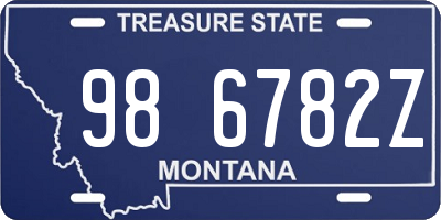 MT license plate 986782Z