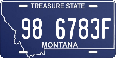 MT license plate 986783F