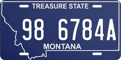 MT license plate 986784A