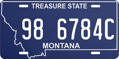 MT license plate 986784C