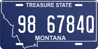MT license plate 986784Q
