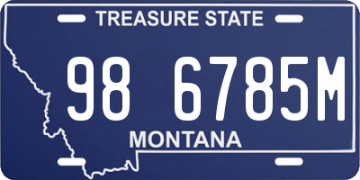 MT license plate 986785M