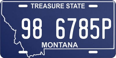 MT license plate 986785P