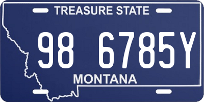 MT license plate 986785Y