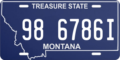 MT license plate 986786I