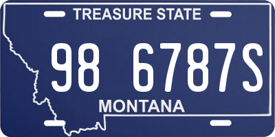 MT license plate 986787S