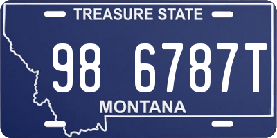 MT license plate 986787T