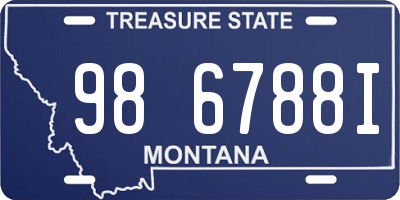 MT license plate 986788I