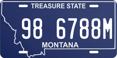 MT license plate 986788M