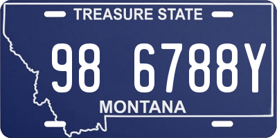 MT license plate 986788Y