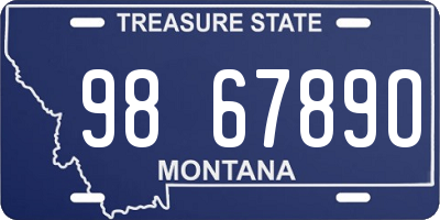 MT license plate 986789O