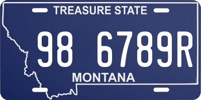 MT license plate 986789R