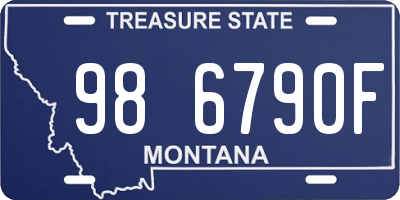 MT license plate 986790F