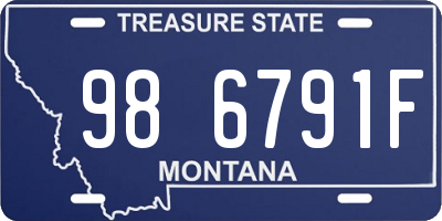 MT license plate 986791F