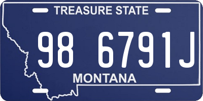 MT license plate 986791J