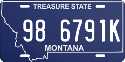 MT license plate 986791K