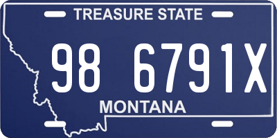 MT license plate 986791X