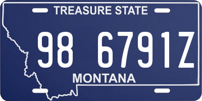 MT license plate 986791Z