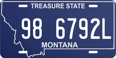 MT license plate 986792L