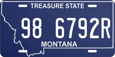 MT license plate 986792R