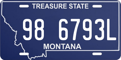 MT license plate 986793L