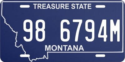MT license plate 986794M