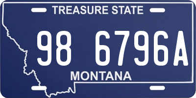 MT license plate 986796A