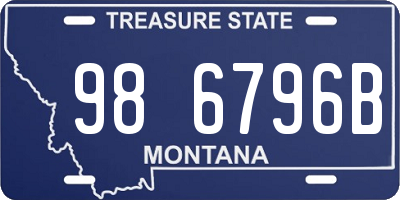 MT license plate 986796B