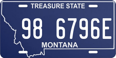 MT license plate 986796E