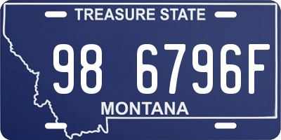 MT license plate 986796F